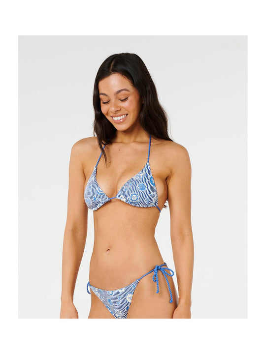 Góra bikini RIP CURL Catalina Waves Sliding Tri niebieski
