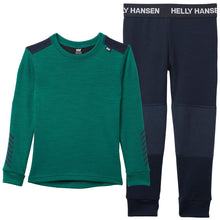 Bielizna termoaktywna dziecięca Helly Hansen K Lifa Merino Set zielony - Adventure Sports
