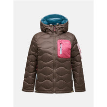 Kurtka puchowa damska PEAK PERFORMANCE Helium Utility Down Hood Jacket brązowa
