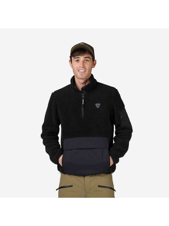 Bluza męska polarowa Rossignol Fleece Anorak czarny - Adventure Sports
