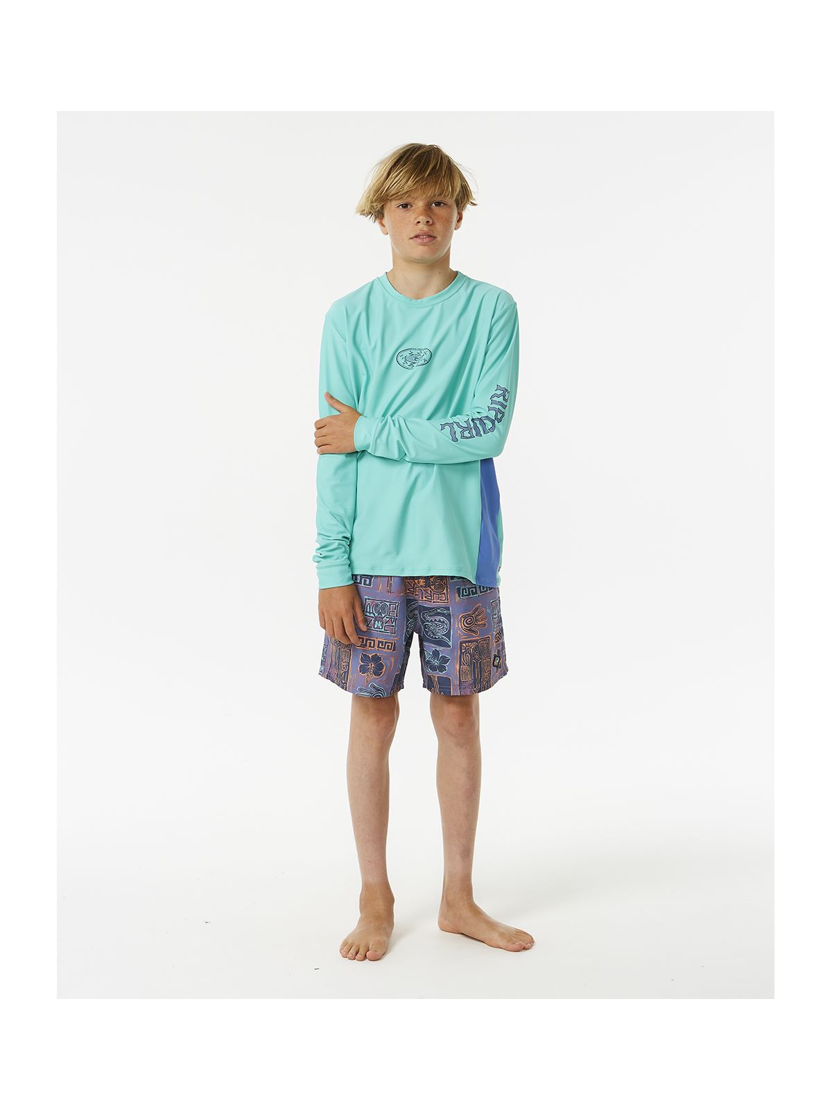 Lycra RIP CURL Lost Islands Upf L/S Boy niebieski - Adventure Sports