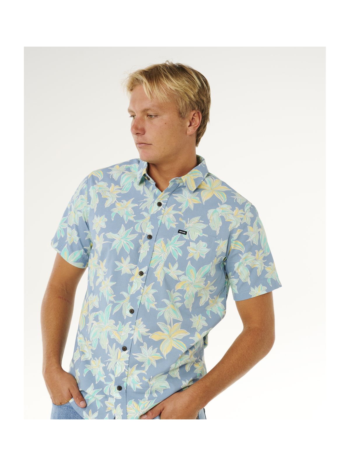 Koszula męska RIP CURL Sessions S/S Shirt niebieska