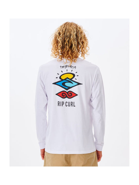 Koszulka RIP CURL Search Icon L/S Tee biały - Adventure Sports
