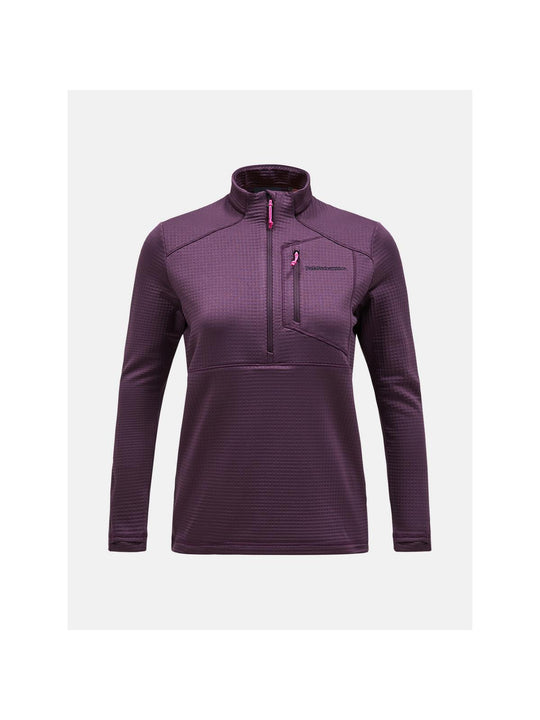 Bluza Peak Performance W Trail Polartec Half Zip fioletowy - Adventure Sports

