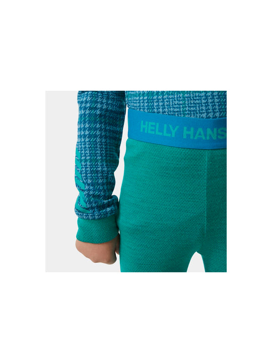Bielizna dziecięca HELLY HANSEN K Graphic Lifa Merino Set kolor zielony

