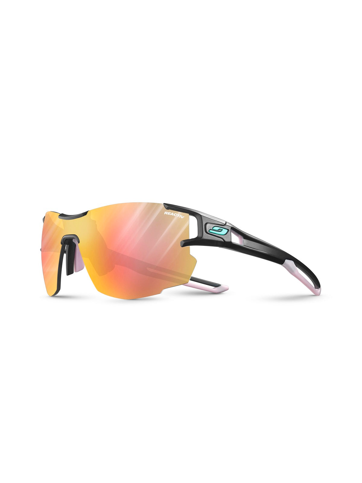 Okulary fotochromowe Julbo Aerolite - czarny / pastelowy różowy| Reactiv Light Amplifier cat 1-3 - M - Adventure Sports