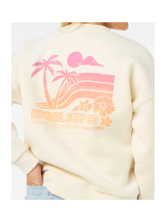 Bluza RIP CURL Ocean Tech Heritage Crew biały
