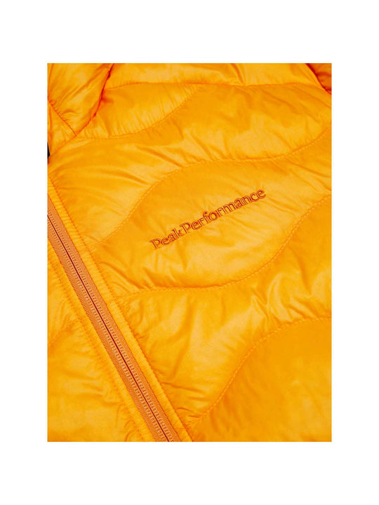 Kurtka puchowa męska PEAK PERFORMANCE Helium Down Hood Jacket Men pomarańczowy - Adventure Sports
