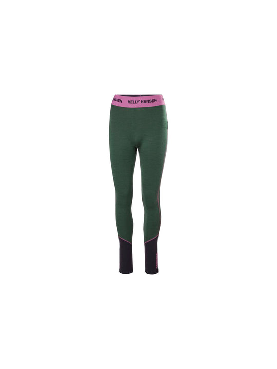 Legginsy damskie HELLY HANSEN W Lifa Merino Midweight Pant kolor zielony
