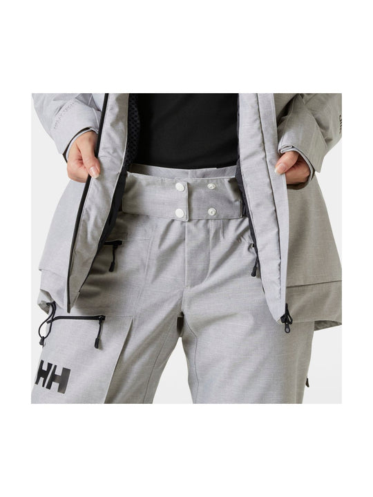 Kurtka narciarska damska HELLY HANSEN W POWDERQUEEN 3.0 JACKET szara
