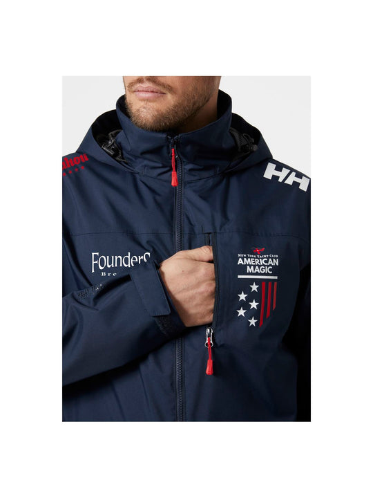 Kurtka HELLY HANSEN Am Crew Hooded Jacket 2.0 granatowy - Adventure Sports
