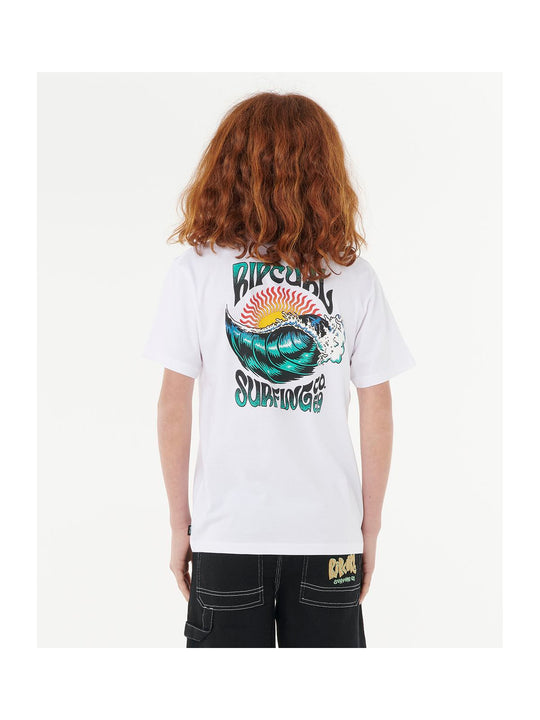 Koszulka RIP CURL HAZED &amp; TUBED TEE-BOY biała
