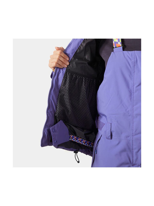 Kurtka narciarska damska HELLY HANSEN W EMIKO RIDABLE PUFFY JACKET fioletowa
