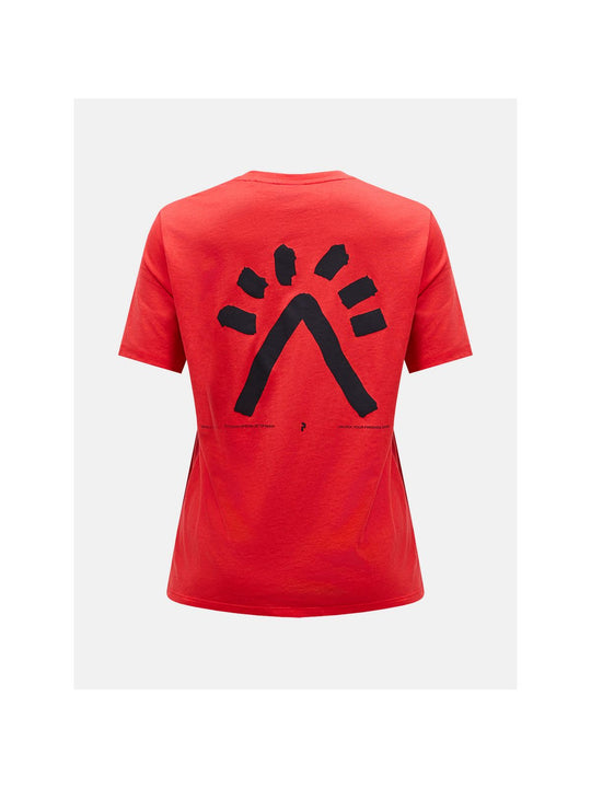 Koszulka PEAK PERFORMANCE Explore Graphic Tee Women czerwony - Adventure Sports

