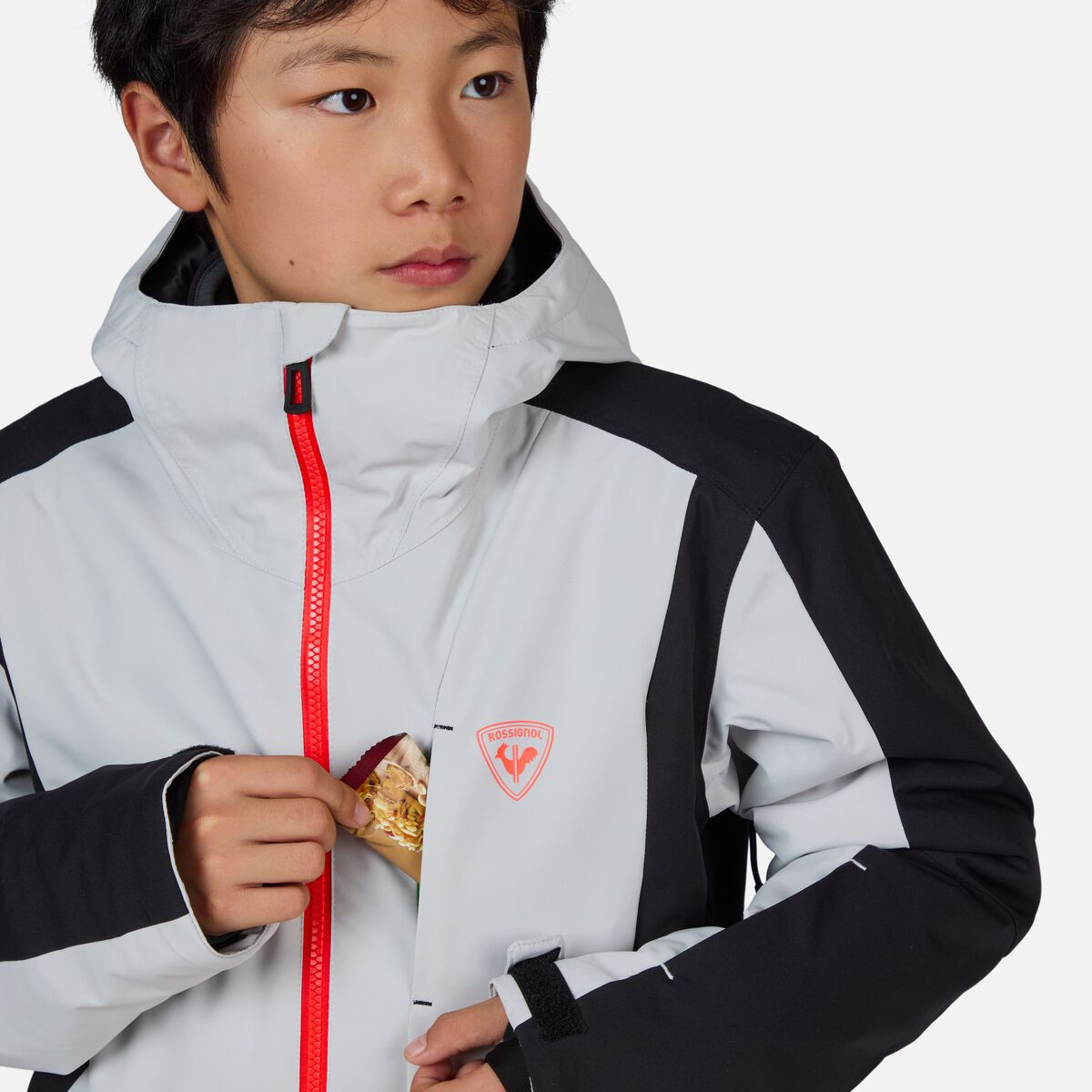 Kurtka narciarska chłopięca Rossignol Boy Hero Velika Jkt szary - Adventure Sports