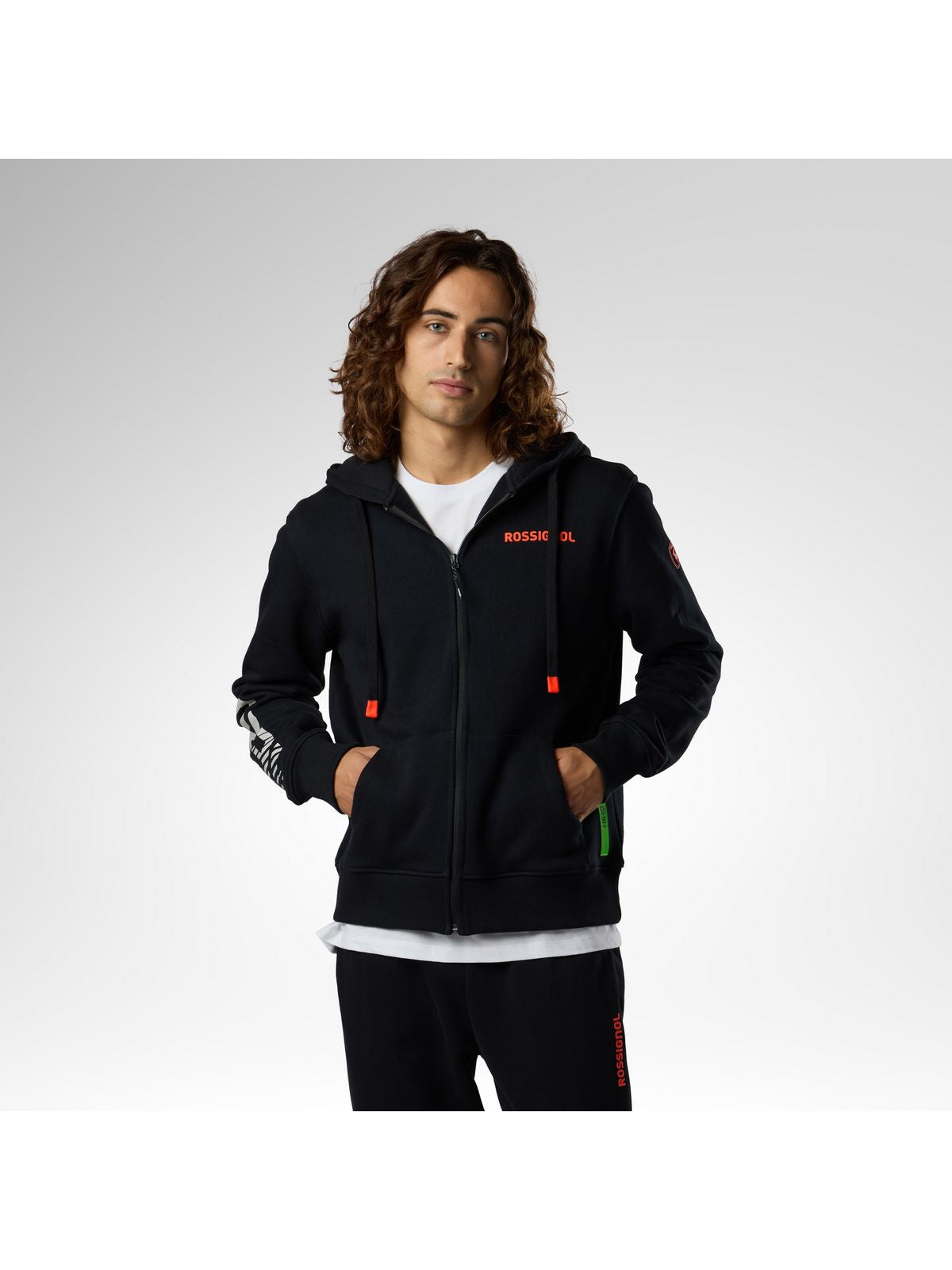 Bluza męska ROSSIGNOL M Hero Full Zip Hoodie czarna