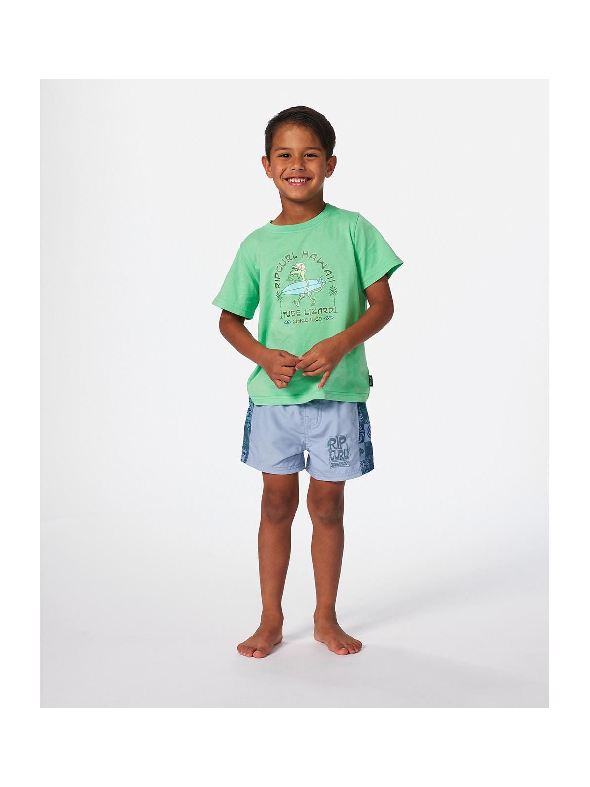 Koszulka RIP CURL Grom Energy Lizard Tee - Boy zielony