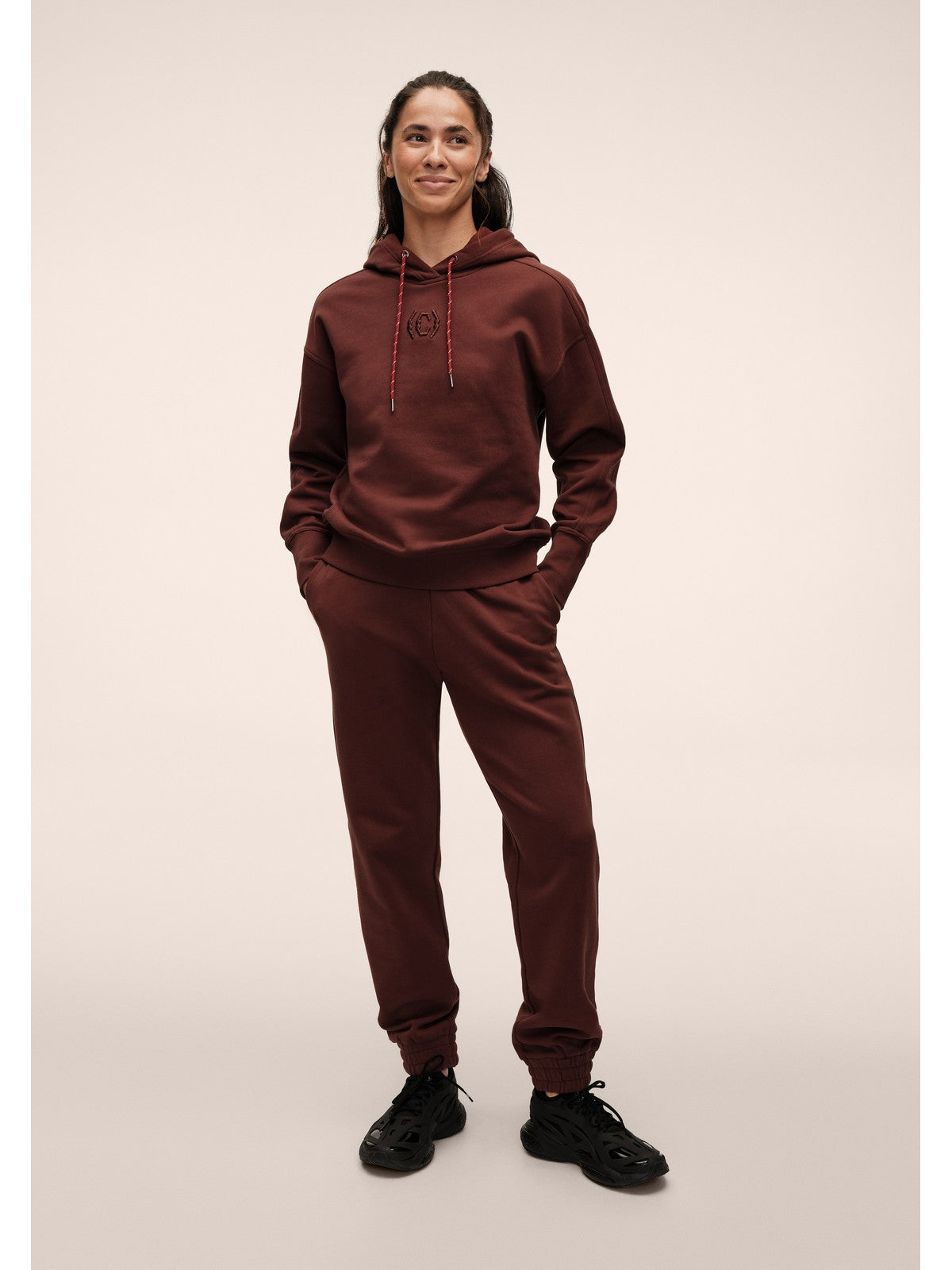 Spodnie damskie CASALL Terry Relaxed Jogger brązowe