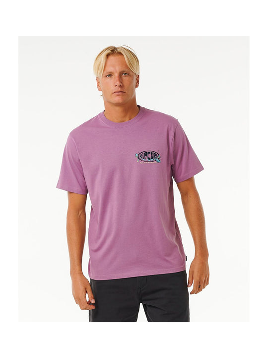 Koszulka RIP CURL Mason Pipeliner Tee fioletowy - Adventure Sports
