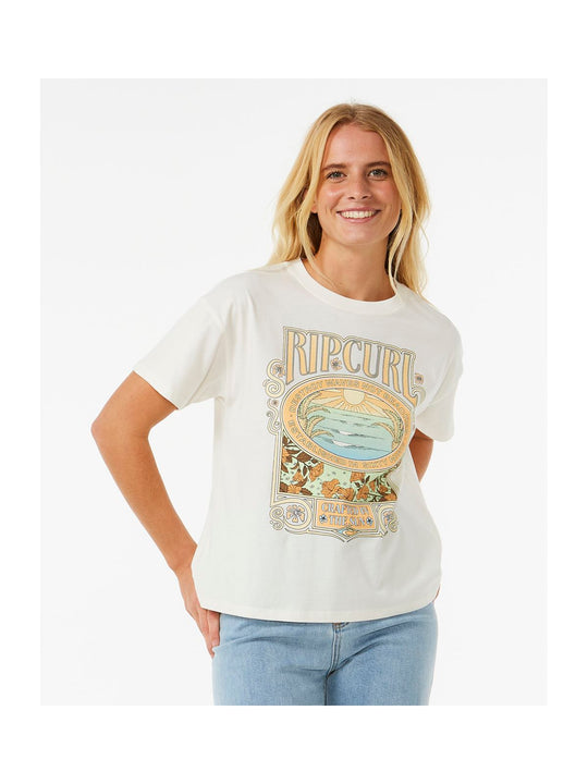 Koszulka RIP CURL Long Days Relaxed Tee biały - Adventure Sports
