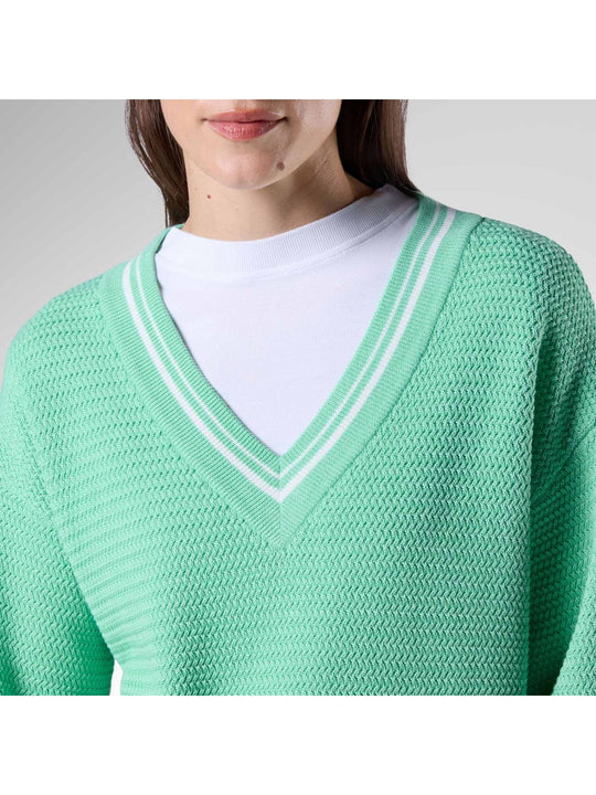 Sweter damski ROSSIGNOL W Knitted V Neck zielony

