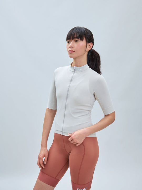 Koszulka rowerowa damska POC W’s Thermal Lite Jersey beżowa - Adventure Sports
