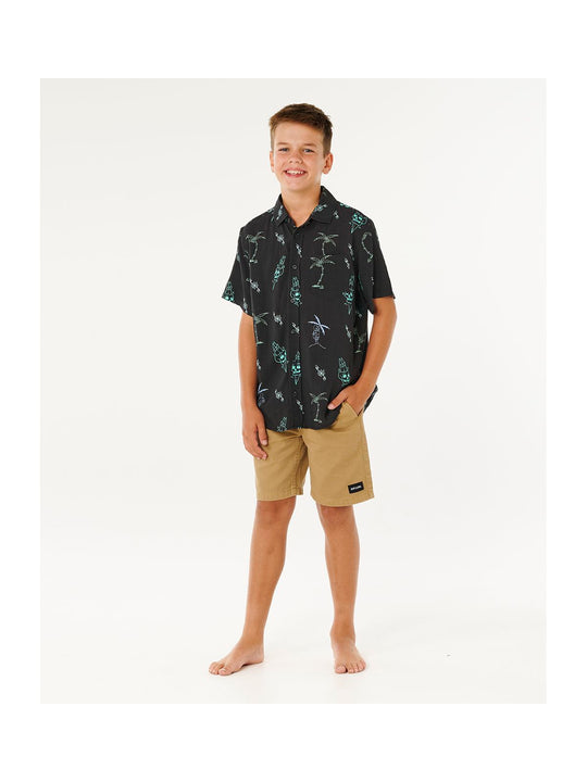 Koszula chłopięca RIP CURL Eternal Shred Ss Shirt-Boy czarna
