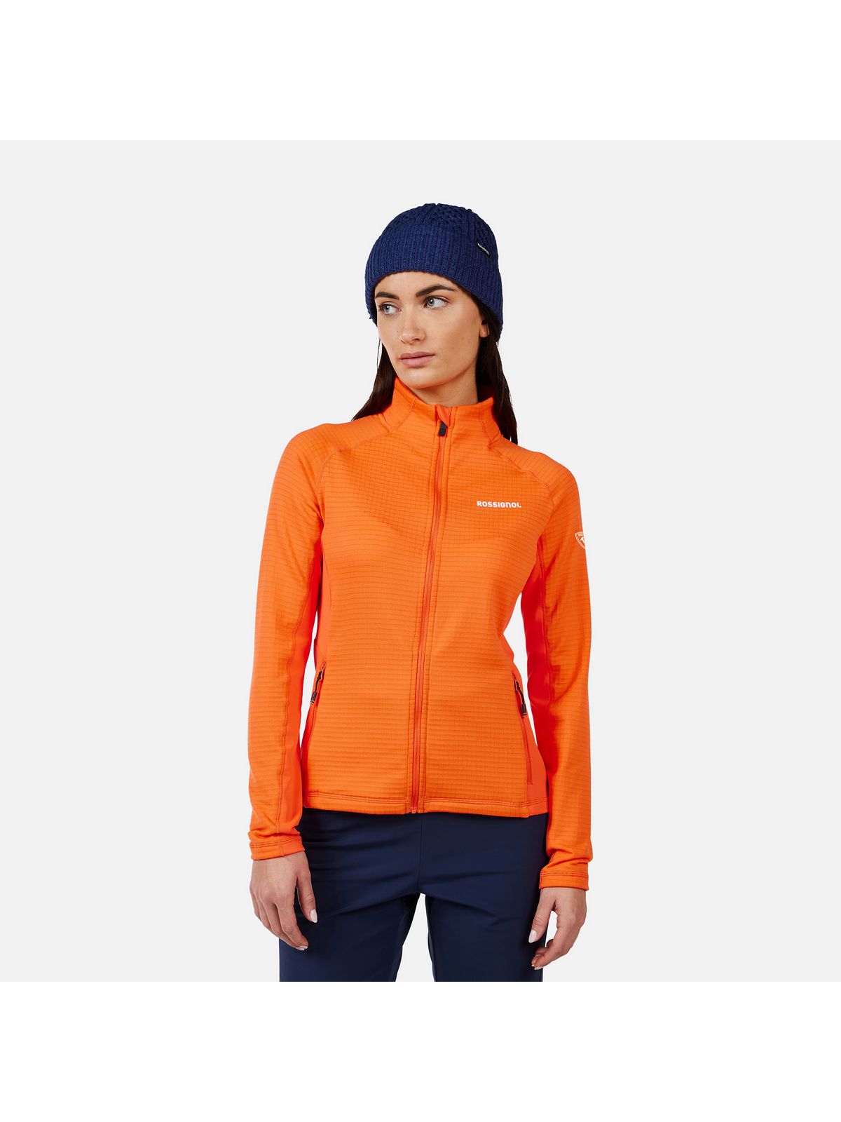 Bluza damska ROSSIGNOL W Blackside Mix HZ Fleece pomarańczowa