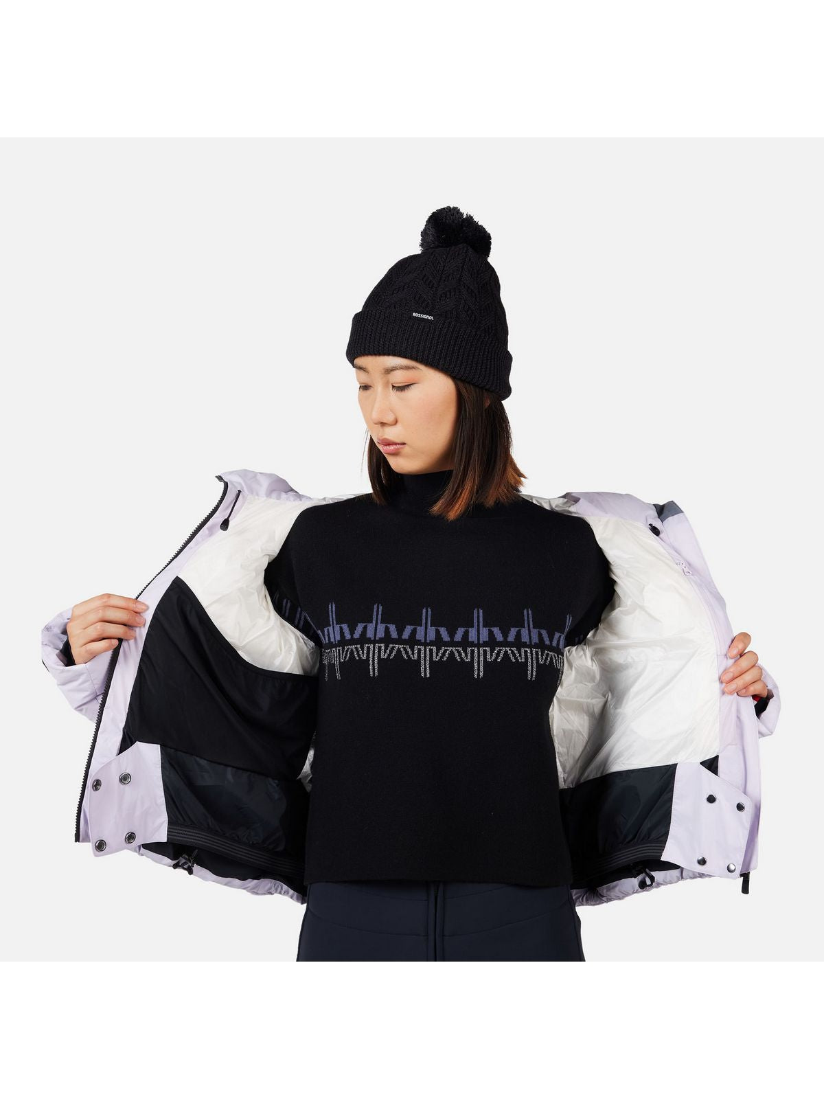 Kurtka narciarska damska ROSSIGNOL W DAILLE DOWN JKT szara