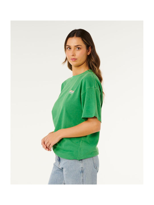 Koszulka damska RIP CURL Surf Revival Heritage Tee zielona
