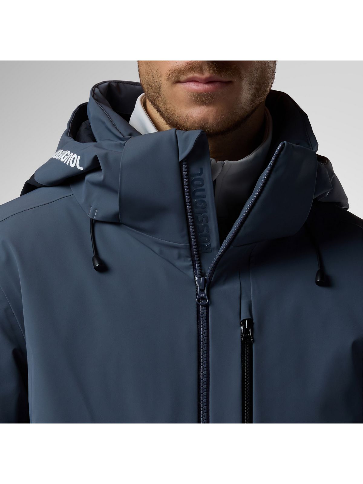 Kurtka narciarska męska ROSSIGNOL M 4Ws Blackside Insulated Jack szara