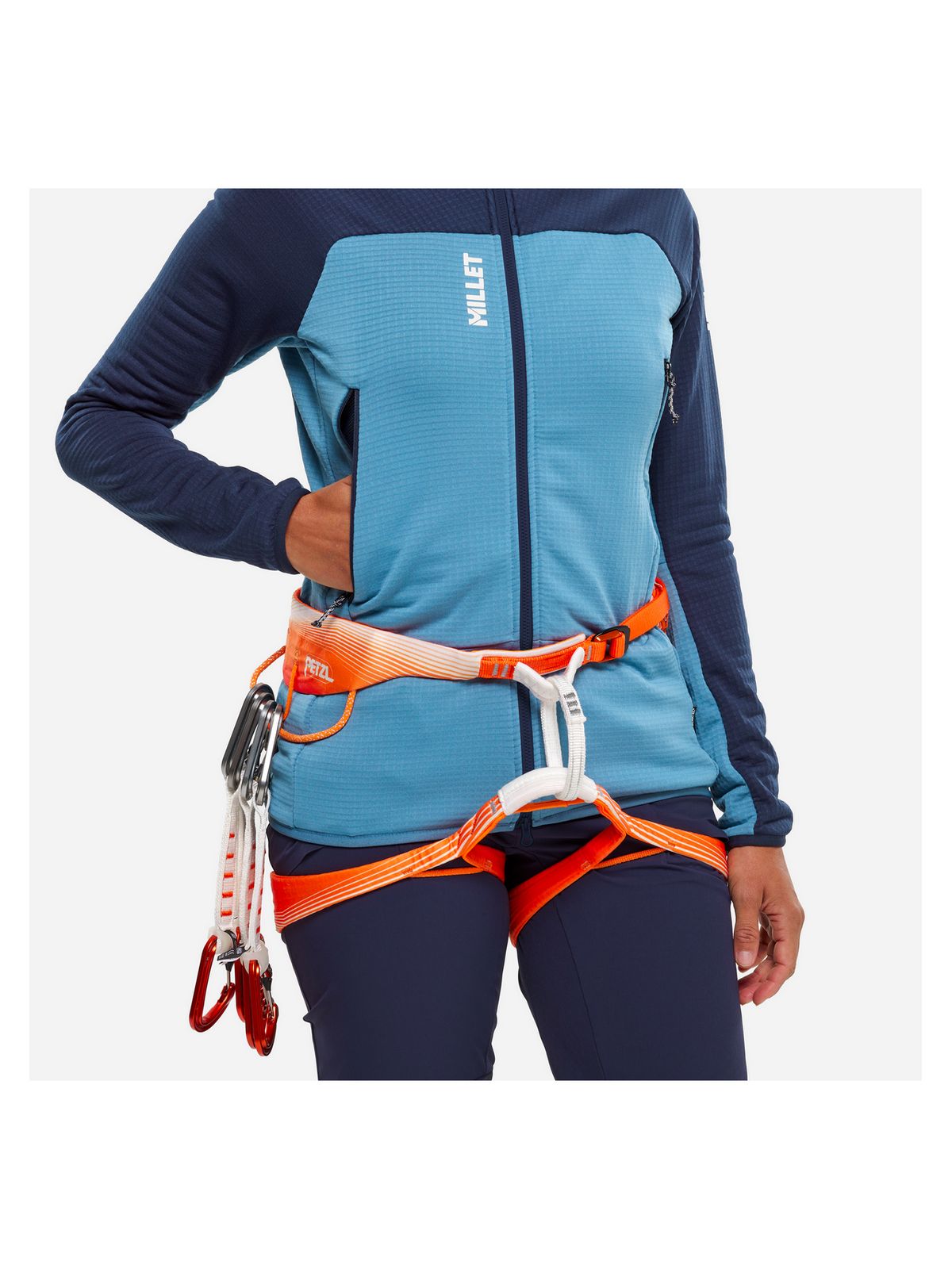 Bluza damska MILLET Fusion Grid Hoodie W niebieska