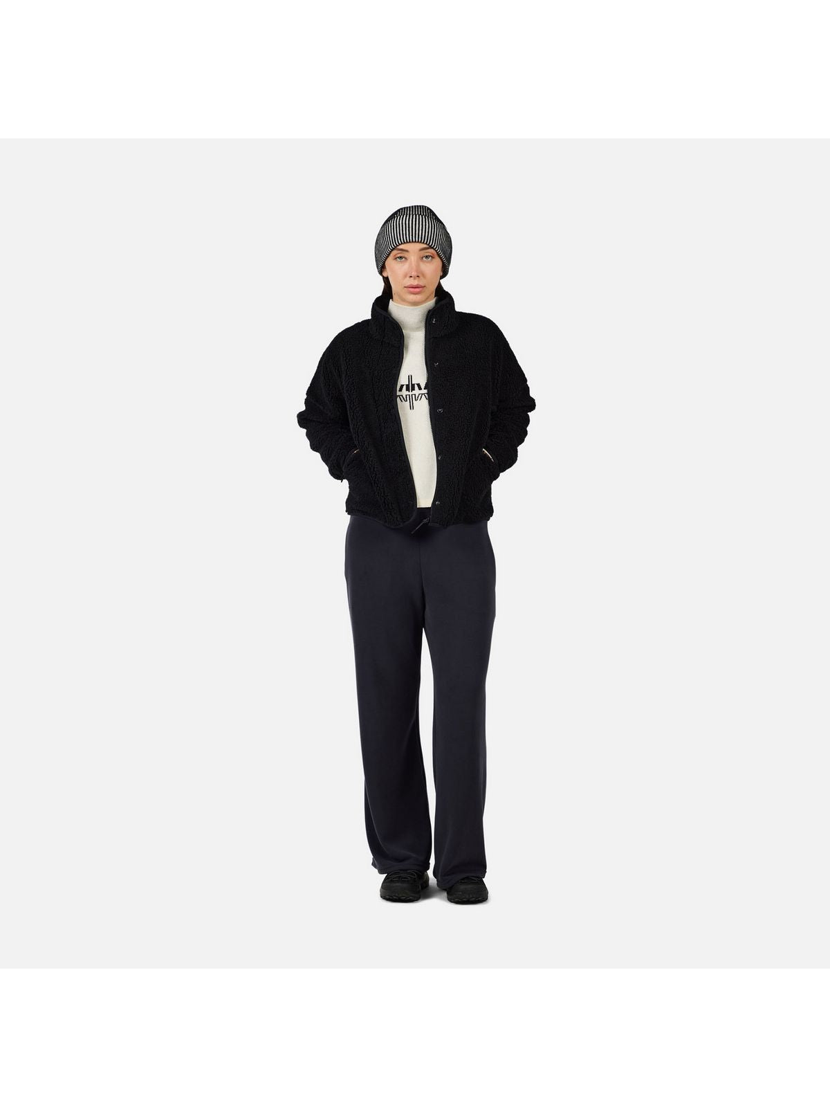 Bluza damska ROSSIGNOL W ALLTRACK SNAP SHERPA JKT czarna
