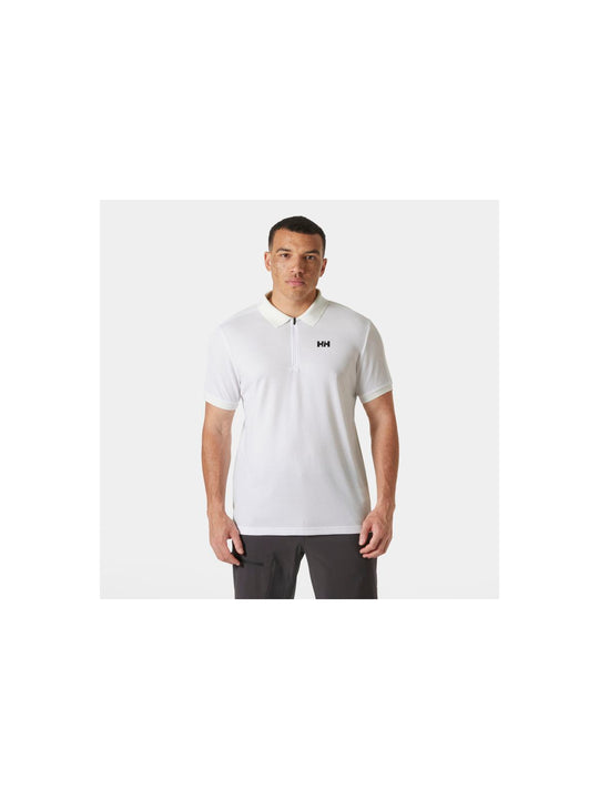 Koszulka męska polo HELLY HANSEN HP 1/2 ZIP POLO biała - Adventure Sports
