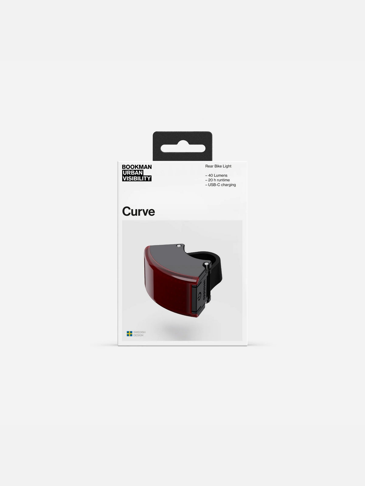 Lampka rowerowa BOOKMAN Curve Rear Light 50lm - black