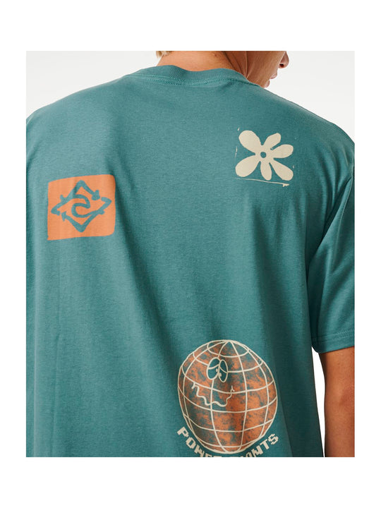 Koszulka RIP CURL Swc Power Plants Tee niebieski - Adventure Sports
