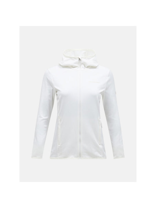 Bluza z kapturem damska PEAK PERFORMANCE Light Zip Hood biała
