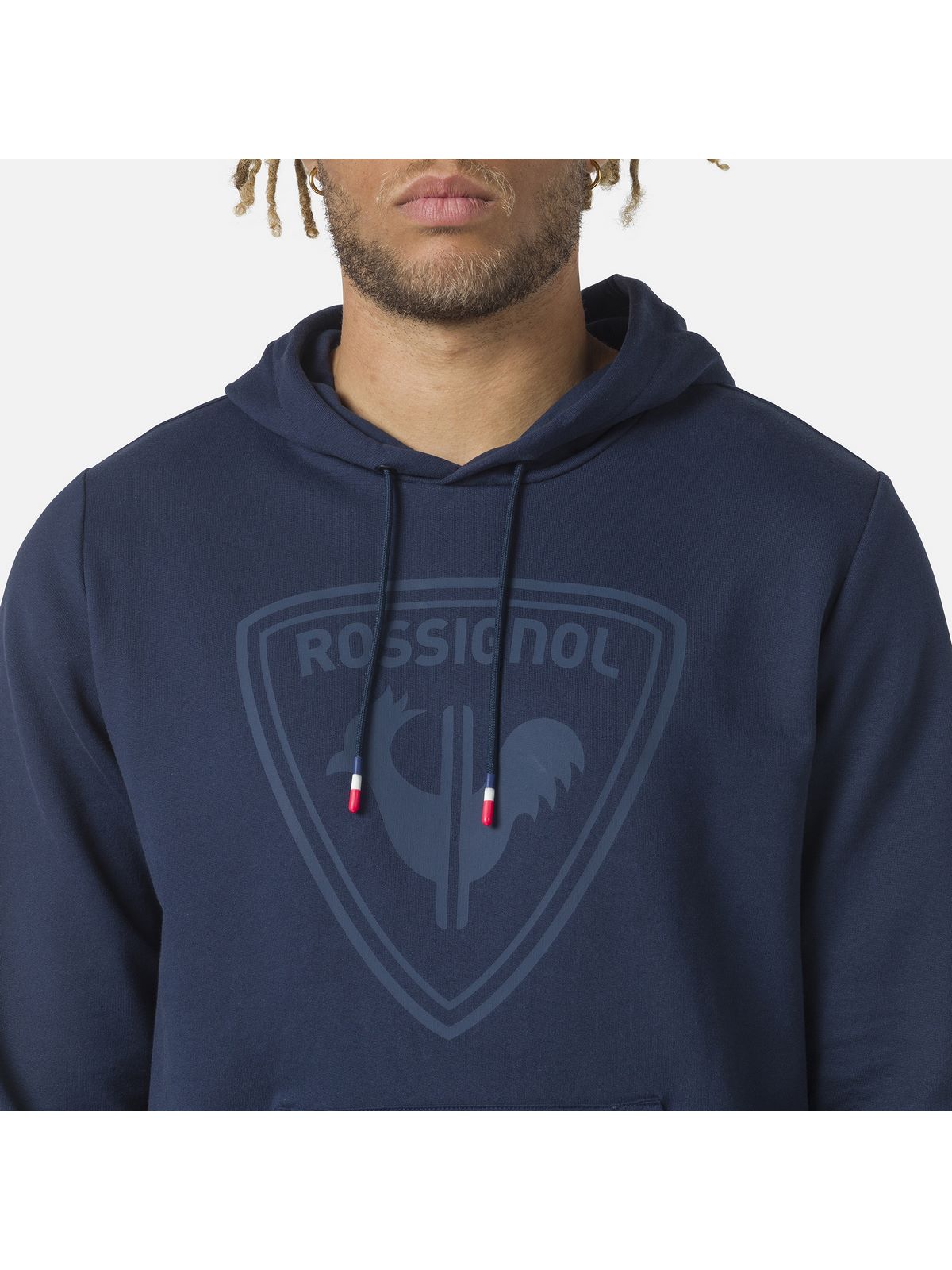 Bluza z kapturem męska Rossignol LOGO SWEAT HOOD FL granatowy - Adventure Sports