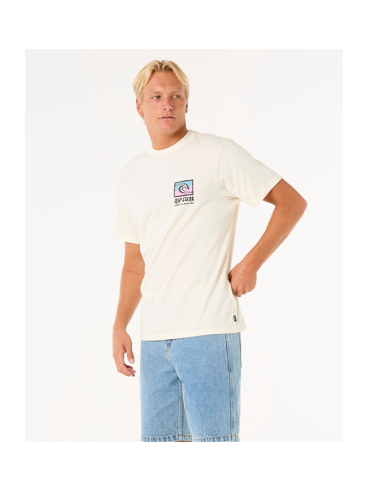 Koszulka męska RIP CURL Raw Energy Trad Tee biała