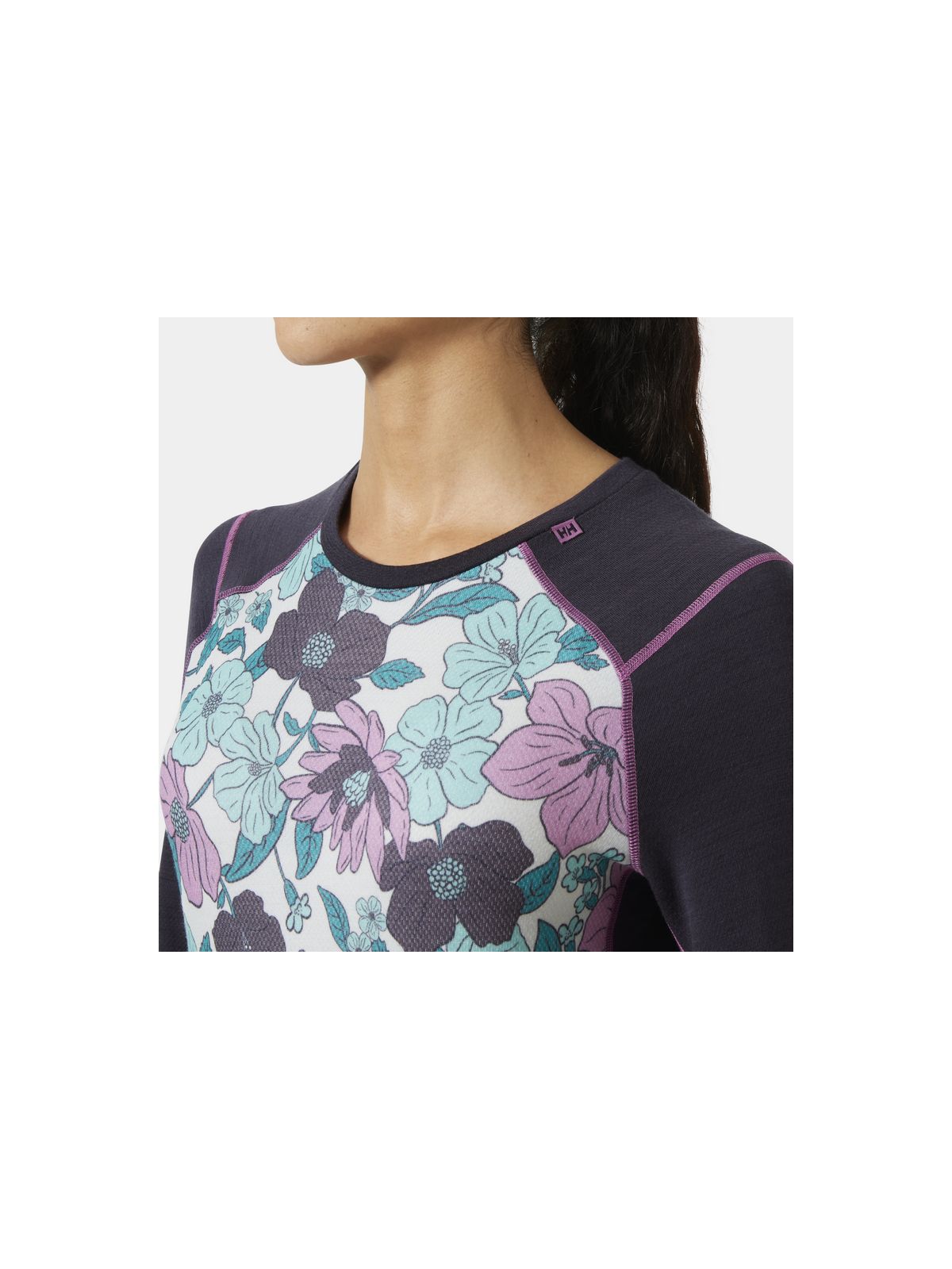 Koszulka damska HELLY HANSEN W Lifa Merino Midweight Graphic Crew multicolor