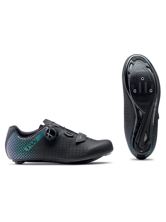 Buty rowerowe damskie NORTHWAVE CORE PLUS 2 W’s - czarny/niebieski - Adventure Sports
