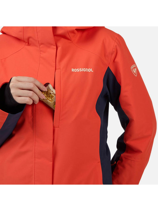 Kurtka narciarska damska ROSSIGNOL W VELIKA INSULATED JKT pomarańczowa

