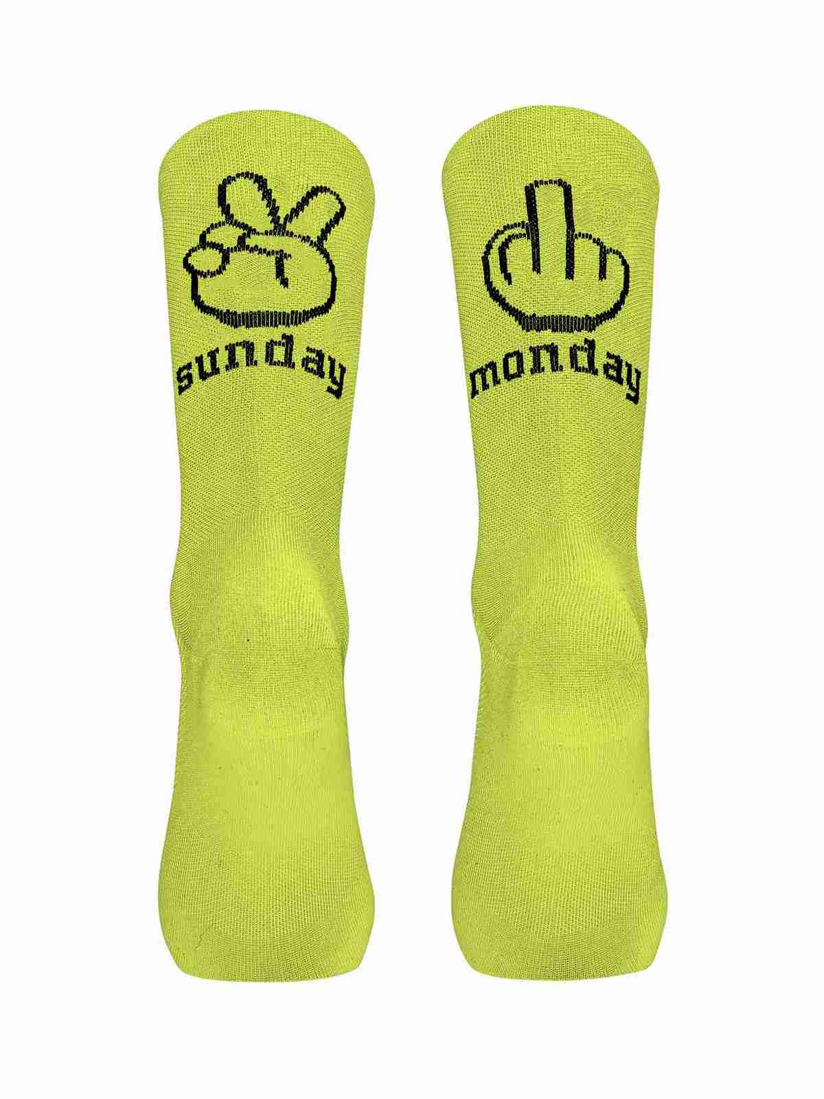 Skarpety rowerowe NORTHWAVE Sunday Monday Sock żółty - Adventure Sports