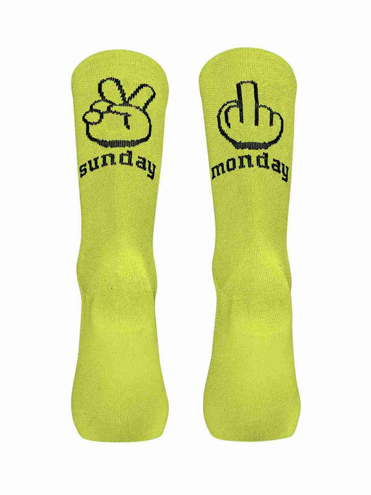 Skarpety rowerowe NORTHWAVE Sunday Monday Sock żółty - Adventure Sports
