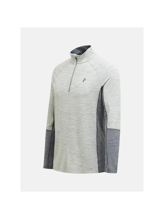 Koszulka termiczna męska PEAK PERFORMANCE Magic Half Zip Wool-blend Baselayer Men szara
