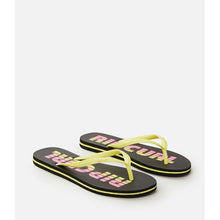 Japonki damskie RIP CURL Wave Shapers Logo - czarno żółte
