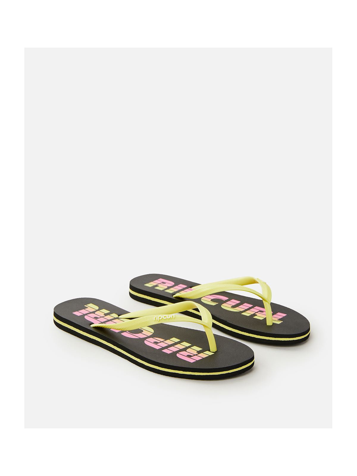 Japonki damskie RIP CURL Wave Shapers Logo - czarno żółte