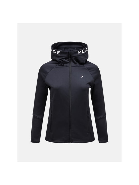 Bluza Peak Performance W Rider Zip Hood czarny - Adventure Sports

