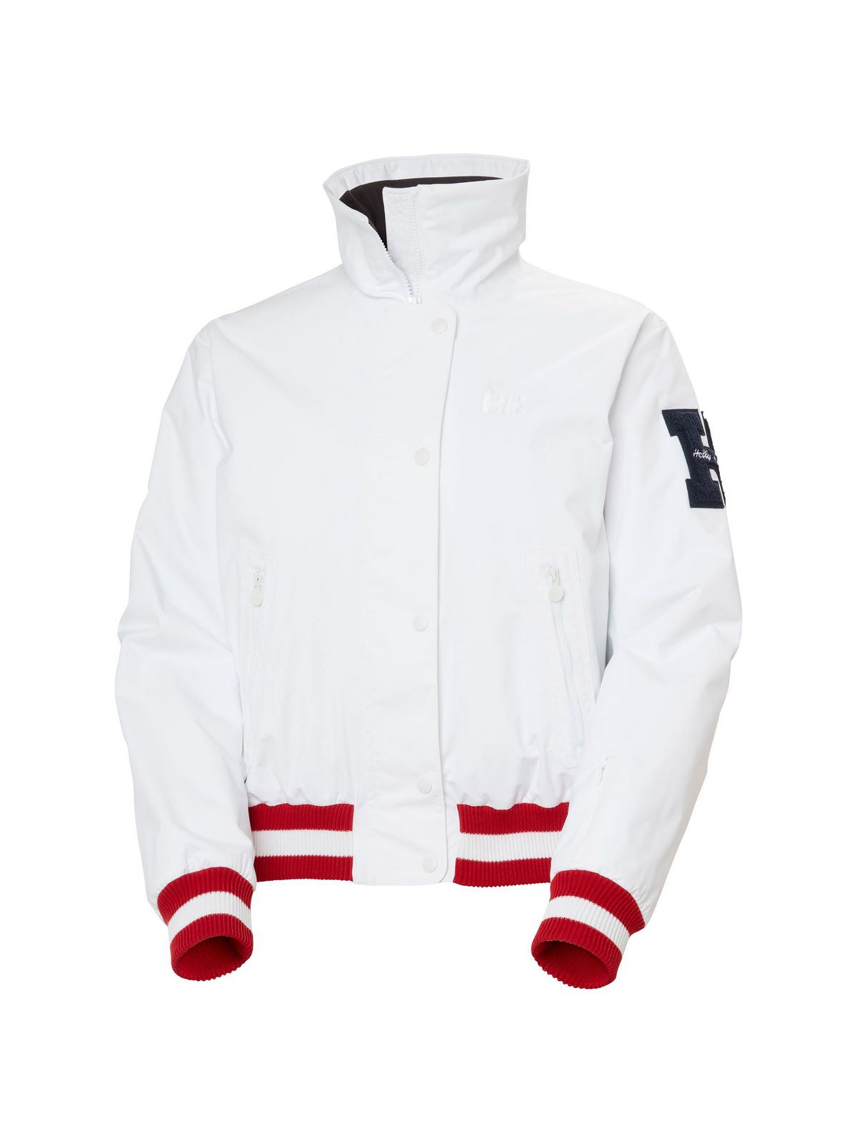 Kurtka narciarska damska Helly Hansen W Apres Varsity Jacket biała - Adventure Sports