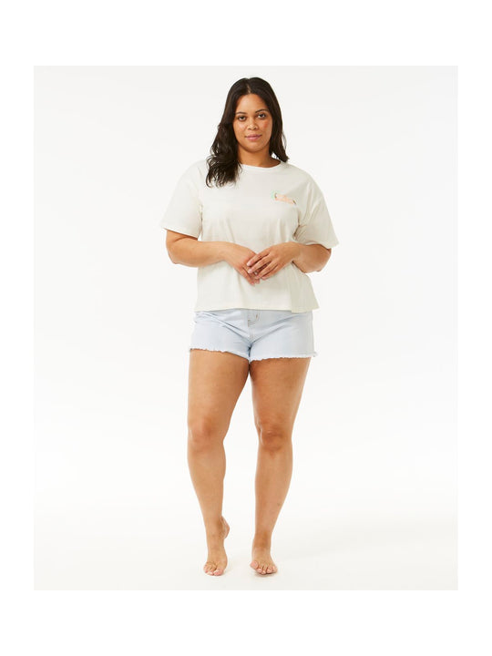 Koszulka RIP CURL Tiki Tropics Relaxed Tee biały - Adventure Sports

